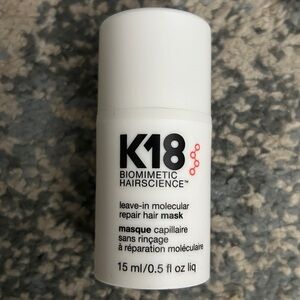 K18 Leave-In Molecular Repair Hair Mask 15ml Size NEW $29 Retail